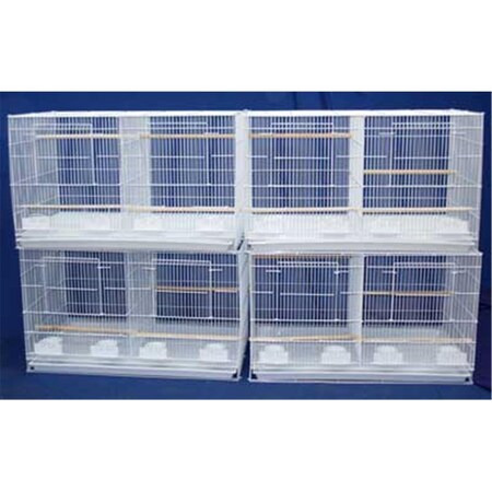 Yml Lot of Four Medium Bird Breeding Cages with Divider in White 4x2464WHT